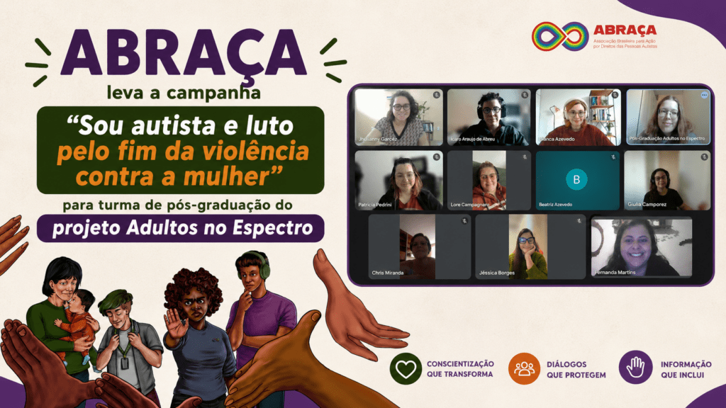 ABRAÇA leva a campanha para turma do projeto Adultos no Espectro